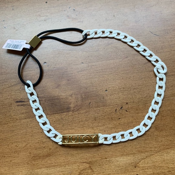 Juicy Couture Pam & Gela White Chain Headband New with Tags - Picture 1 of 6